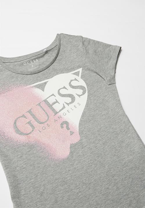 GUESS - Teens short sleeve faded heart guess tee - grey