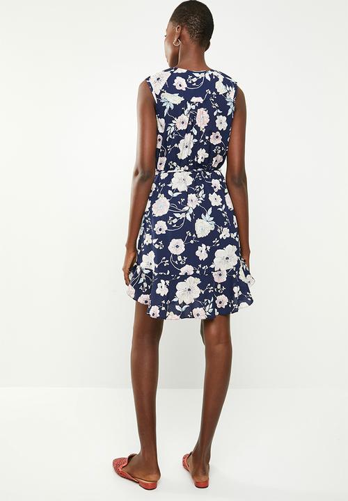 Revenge - Floral sleeveless tie waist dress - multi