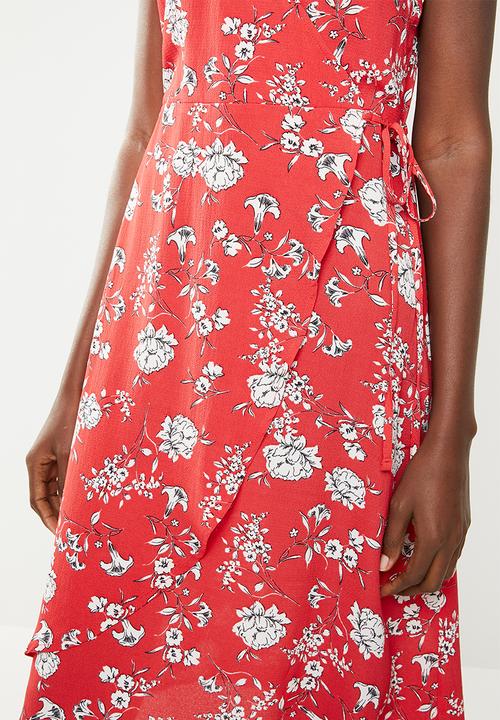 Revenge - Sleeveless faux wrap dress - multi