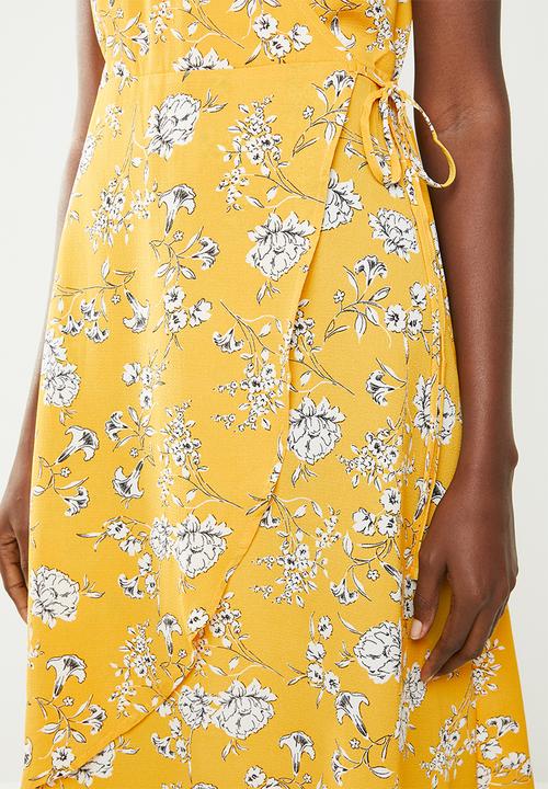Revenge - Sleeveless faux wrap dress - multi