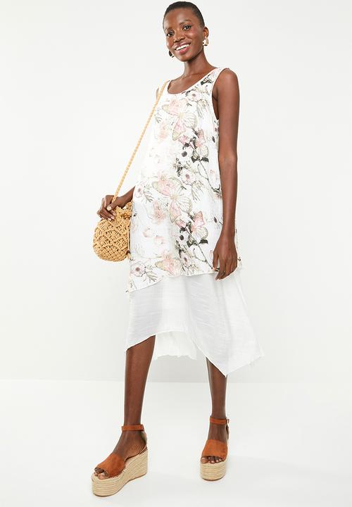 Revenge - Floral overlay dress - multi
