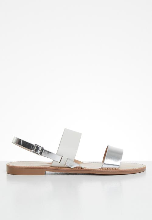 ONLY - Mandala mix sandal - white & silver