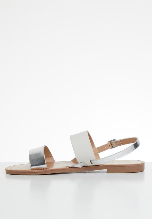 ONLY - Mandala mix sandal - white & silver