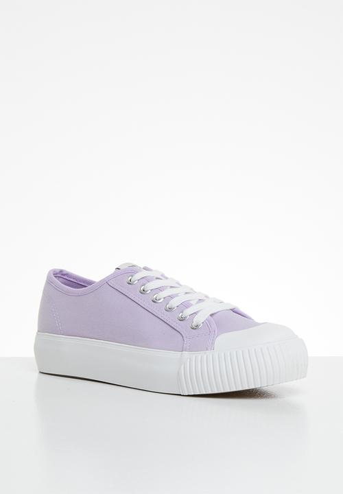 ONLY - Saloni plain canvas sneaker - purple