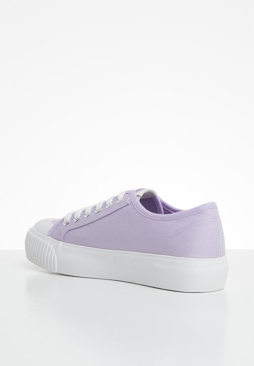 ONLY - Saloni plain canvas sneaker - purple