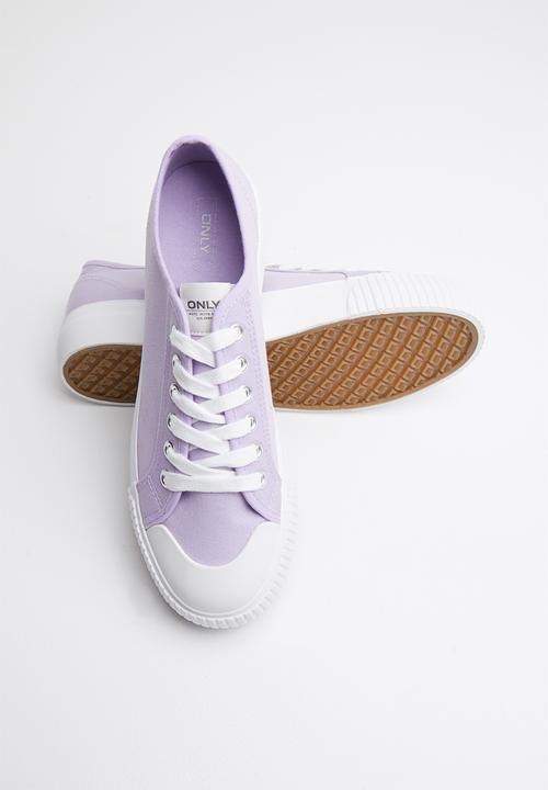 ONLY - Saloni plain canvas sneaker - purple