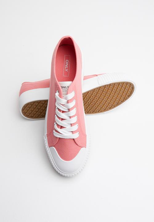ONLY - Saloni plain canvas sneaker - pink