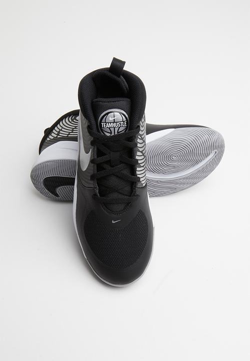 Nike - Team hustle D9 gs shoes - black/metallic silver