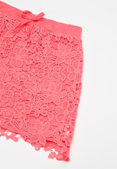 Pop Candy - Layer crochet skirt - pink