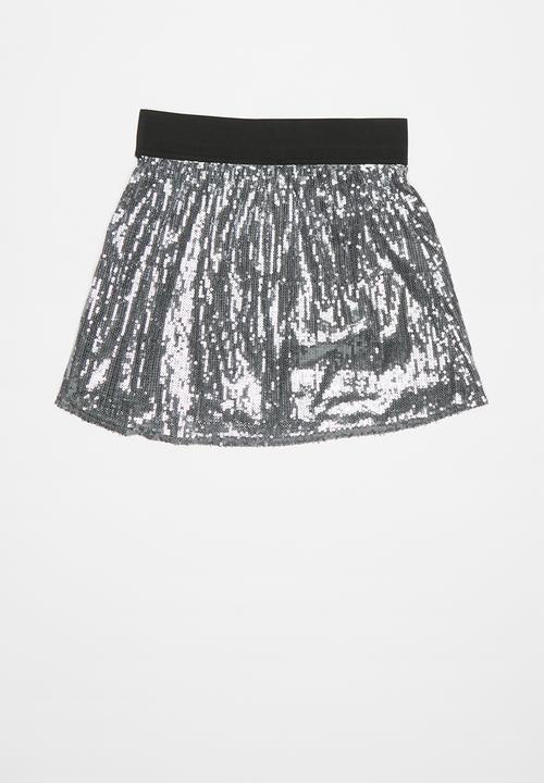 Pop Candy - Girls sequin skirt - grey