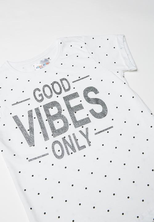 Pop Candy - Printed polka dot tee - white