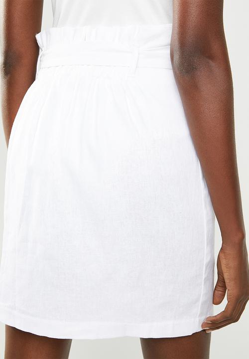 Superbalist - Paperbag skirt - white