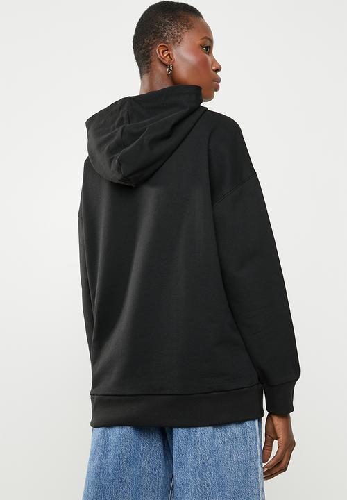 Superbalist - Graphic oversized hoodie - black