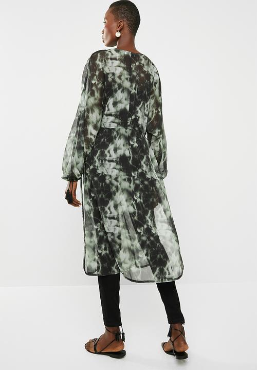 Superbalist - Maxi blouse with hi slit - green