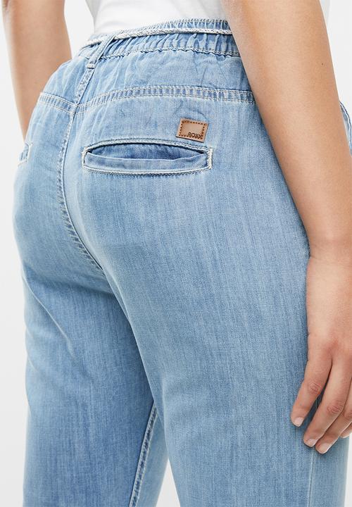 Roxy - Tropical denim joggers - blue