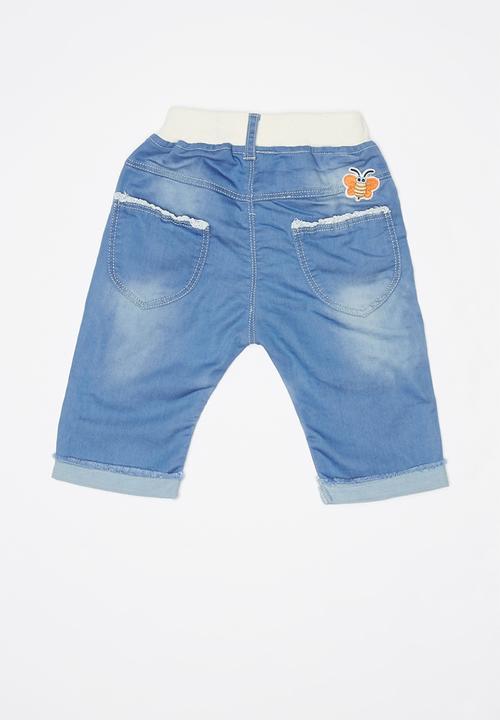 Pop Candy - Ribbed denim jeans - blue 