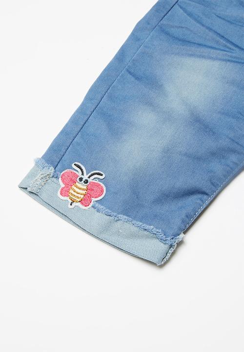 Pop Candy - Ribbed denim jeans - blue 