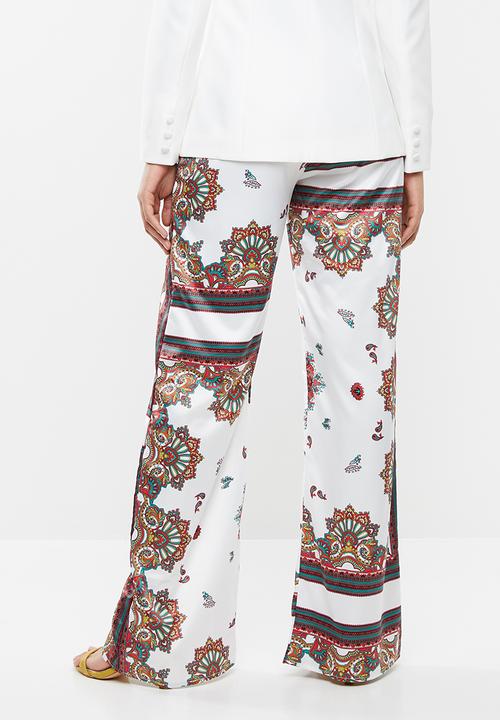 Missguided - Satin scarf trouser prints - multi