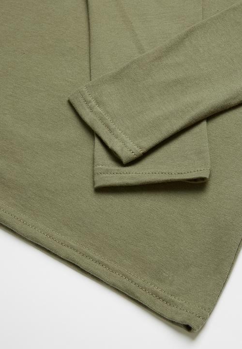 Rebel Republic - Kids long stripe sleeve tops - navy & khaki
