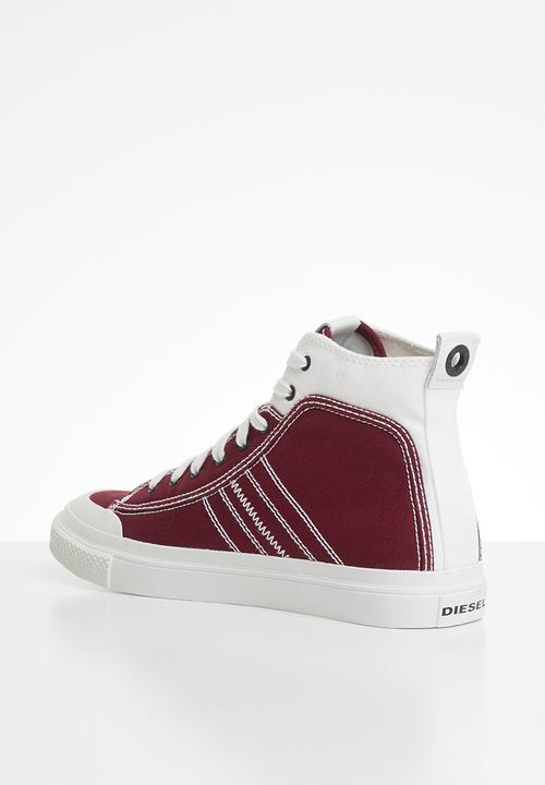 Diesel  - S-astico mid lace  - star white & cabarnet