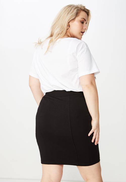 Cotton On - Curve pencil skirt  - black