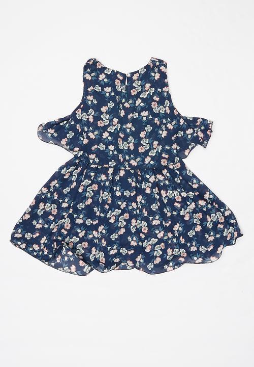 Pop Candy - Printed sleeveless dress with hat - multi