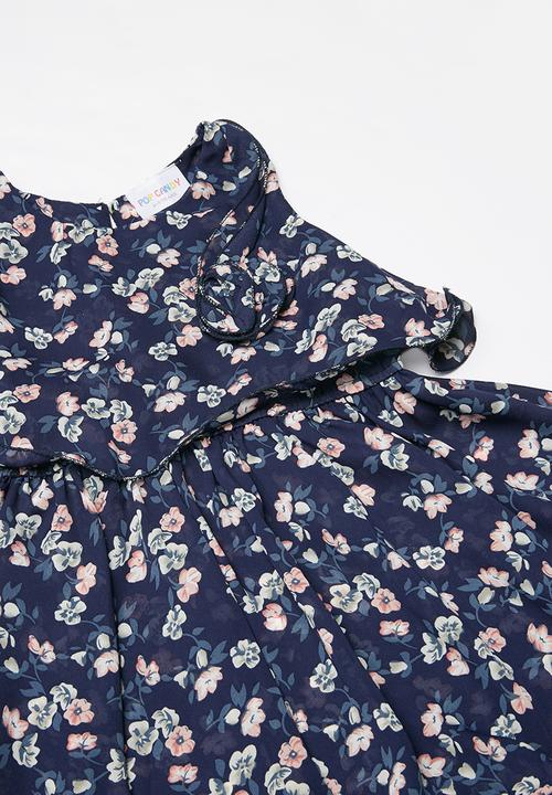 Pop Candy - Printed sleeveless dress with hat - multi