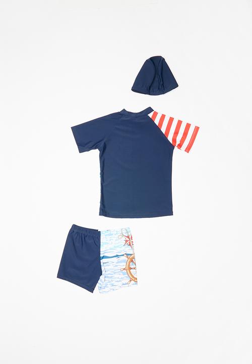 Pop Candy - Nautical 3 pc swim suit - multi