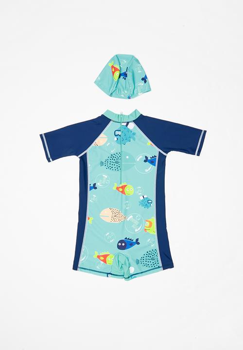 Pop Candy - Printed 2 pc swim suit - blue