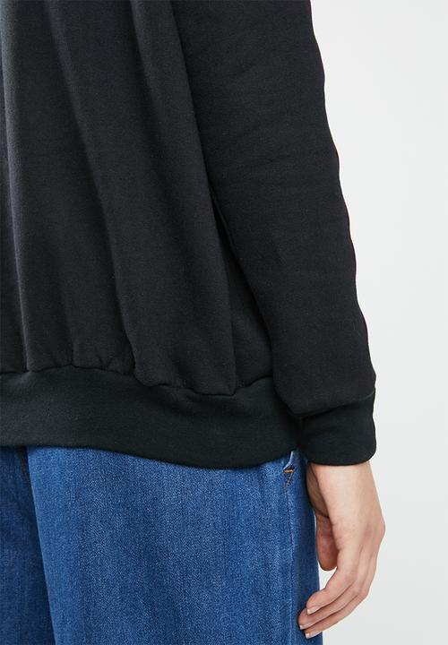c(inch) - Rainbow stripe sweater - black