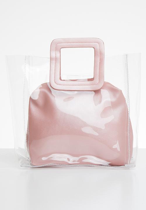 pink transparent bag