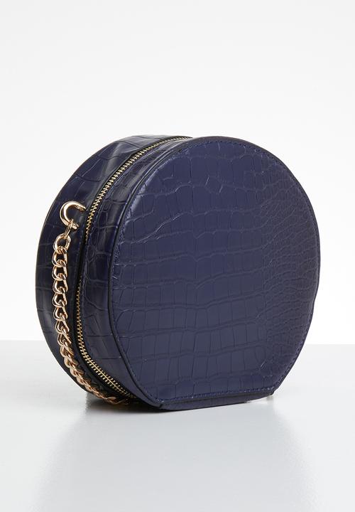 Superbalist - Round faux croc bag - navy