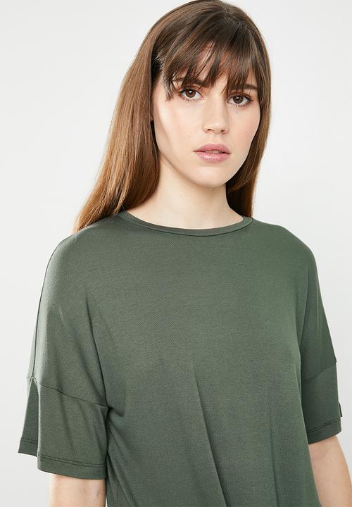 c(inch) - Knot front T-shirt - green
