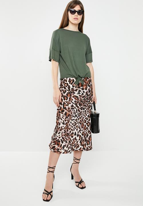 c(inch) - Knot front T-shirt - green