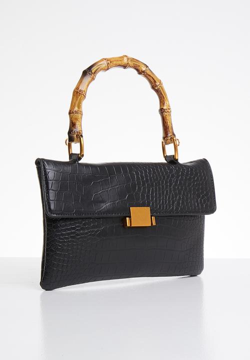 Superbalist - Dez faux croc bag - black