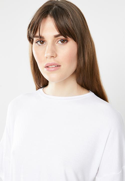 c(inch) - Knot front T-shirt - white
