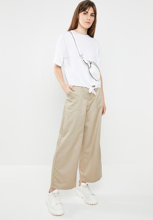 c(inch) - Knot front T-shirt - white