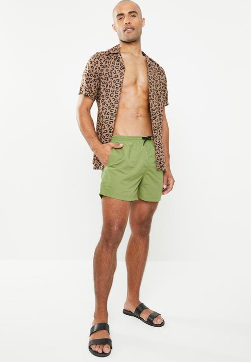 Only & Sons - Tan nt swim shorts - green 