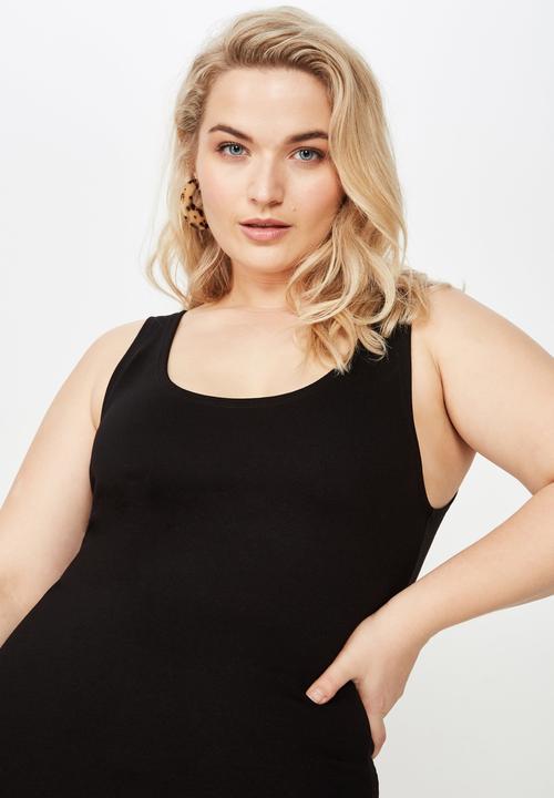 Cotton On - Curve bodycon dress  - black