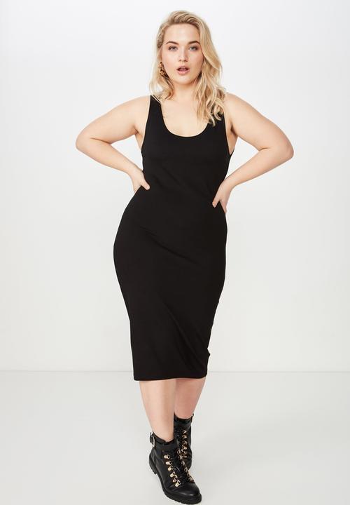 Cotton On - Curve bodycon dress  - black
