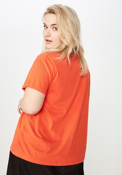 Cotton On - Curve graphic tee  - red