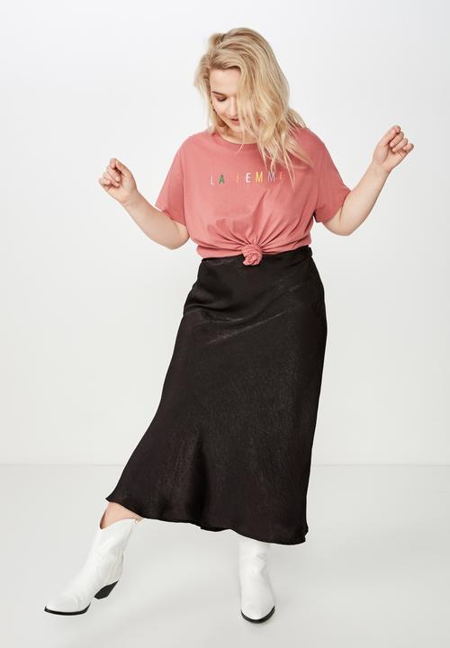 Cotton On - Curve graphic tee  - pink
