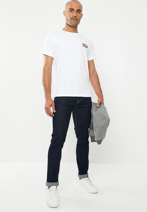 Jack & Jones - Authentique short sleeve crew neck T-shirt - white