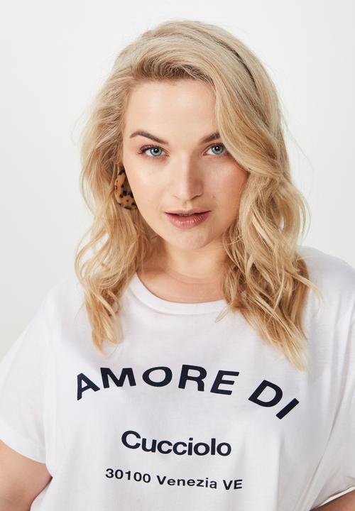Cotton On - Curve graphic tee  - white