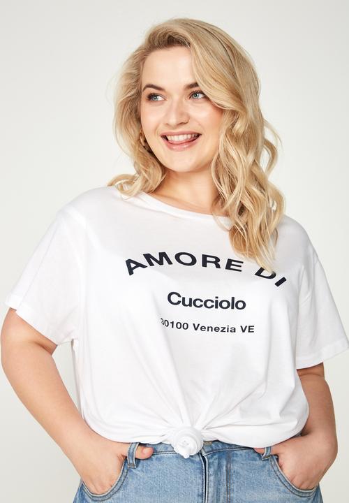 Cotton On - Curve graphic tee  - white