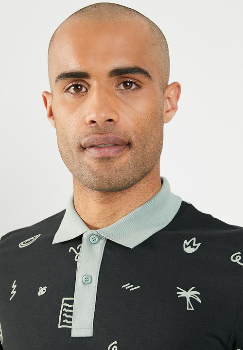 Jack & Jones - Scrippler short sleeve polo - black & green