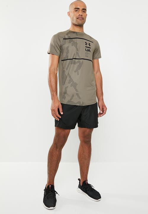 Under Armour - Mk1 short sleeve q2  printed tee - khaki