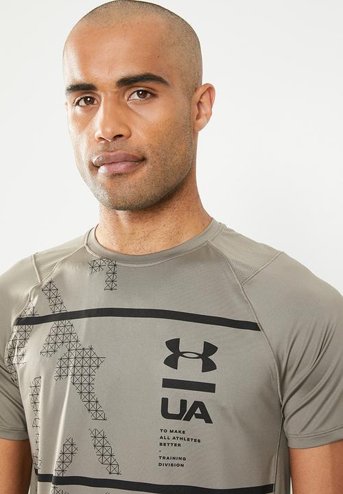 Under Armour - Mk1 short sleeve q2  printed tee - khaki