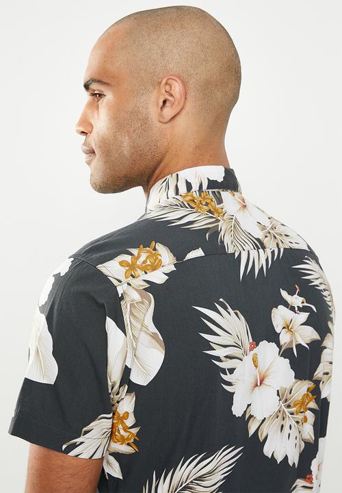 Jack & Jones - Hawaii resort short sleeve shirt - charcoal