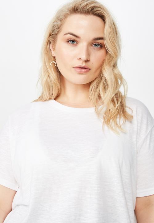 Cotton On - Curve crew neck tee  - white